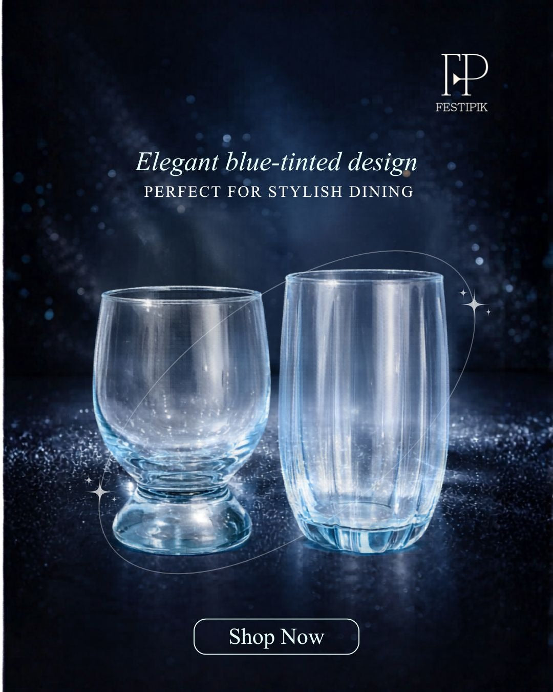 Water Glasses | Elegant Clear Glass Drinkware