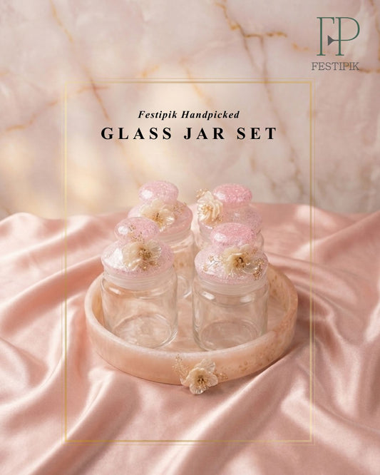 The Bloom Glass Jar Set
Set of 4 | Airtight Storage Jars| Resin Tray