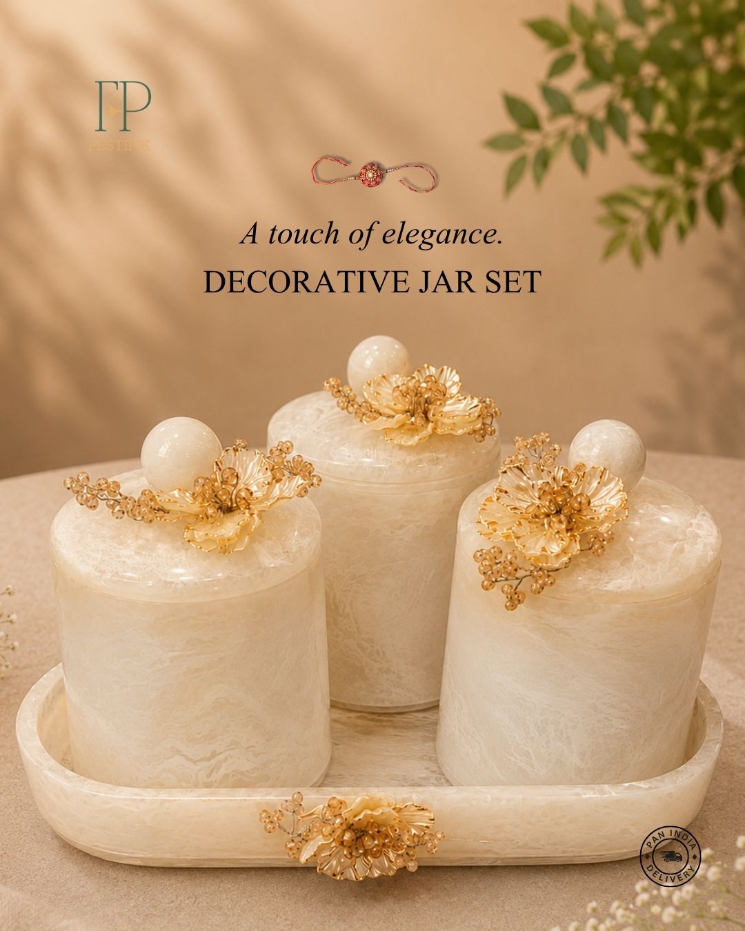 White Resin Jar Sets